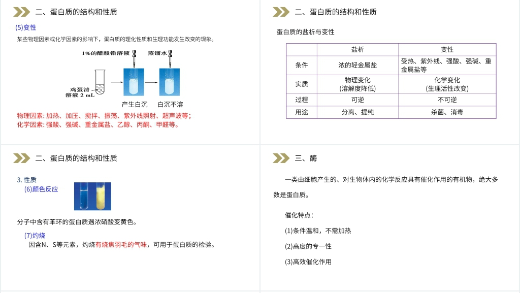 人教版高二化学选修五《蛋白质和核酸》PPT课件 人教版高二化学选修五《蛋白质和核酸》PPT课件