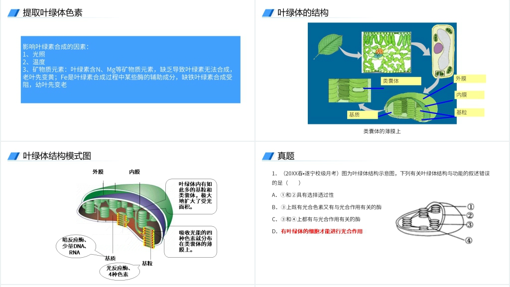 人教版必修高一生物《捕获光能的色素和结构》PPT课件 人教版必修高一生物《捕获光能的色素和结构》PPT课件