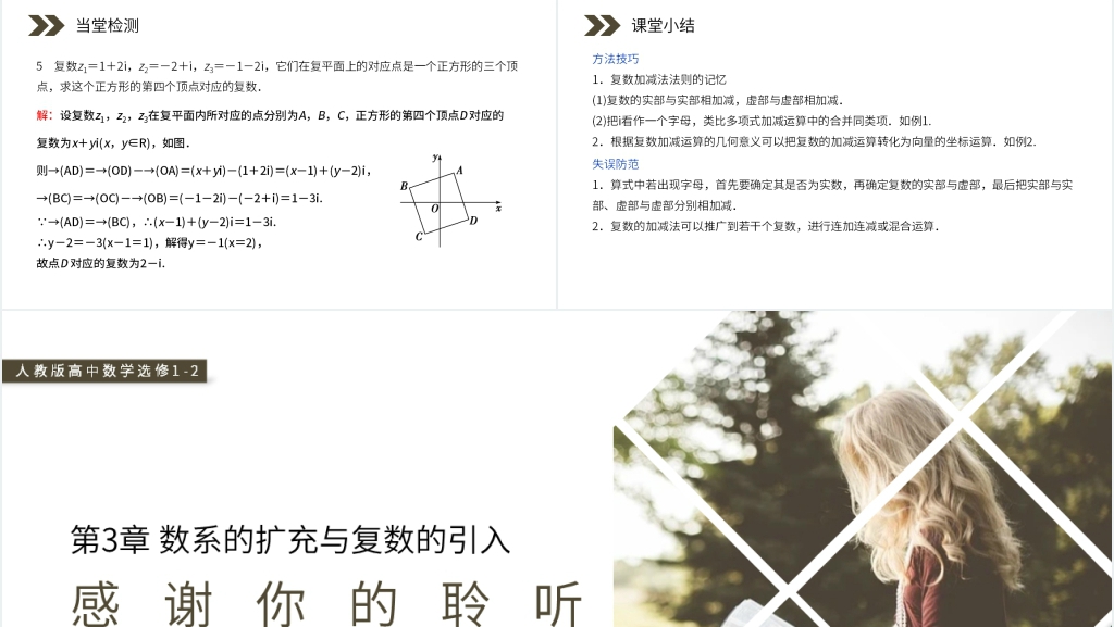 人教版高中数学选修1-2《复数代数形式的加减运算及其几何意义》PPT课件 人教版高中数学选修1-2《复数代数形式的加减运算及其几何意义》PPT课件