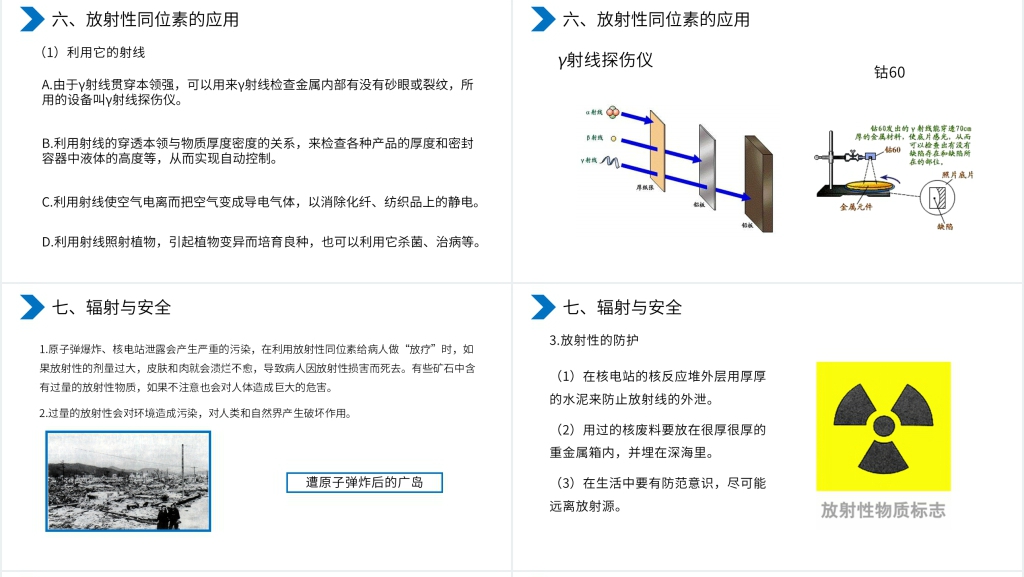 人教版高二物理选修3-5《探测射线的方法、 放射性的应用与防护》PPT课件 人教版高二物理选修3-5《探测射线的方法、 放射性的应用与防护》PPT课件