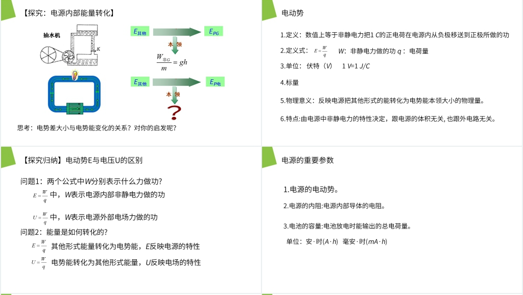 人教版高二物理选修3-1《电动势》PPT课件 人教版高二物理选修3-1《电动势》PPT课件
