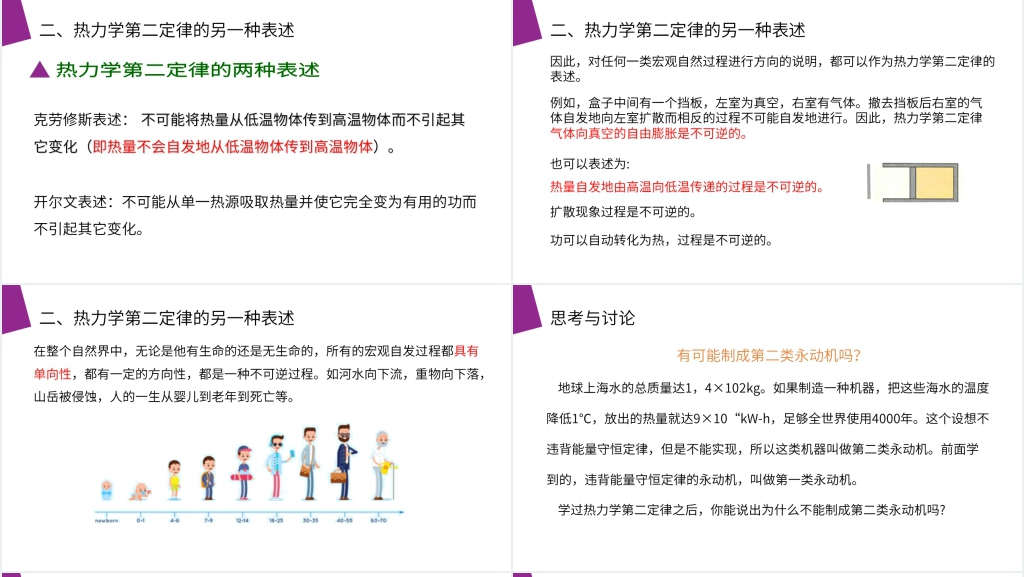 人教版高三物理选修3-3《热力学第二定律》PPT课件 人教版高三物理选修3-3《热力学第二定律》PPT课件