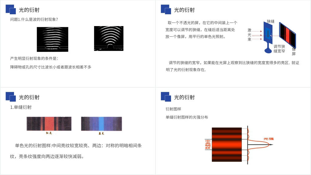 人教版高三物理选修3-4《光的衍射》PPT课件 人教版高三物理选修3-4《光的衍射》PPT课件