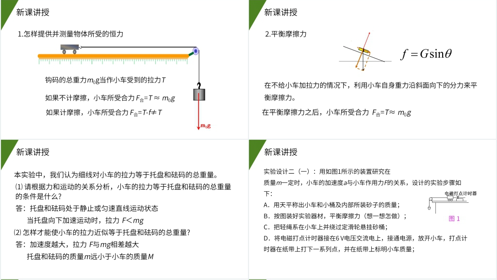 人教版高一物理必修1《探究加速度与力和质量的关系》PPT课件 人教版高一物理必修1《探究加速度与力和质量的关系》PPT课件