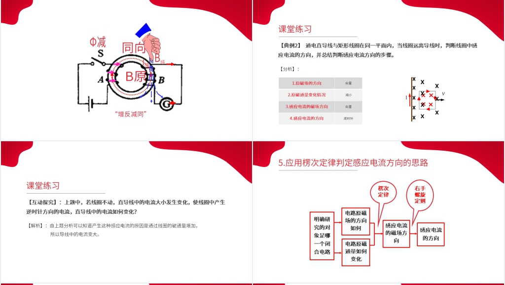 人教版高二物理选修3-2《楞次定律》讲解PPT课件