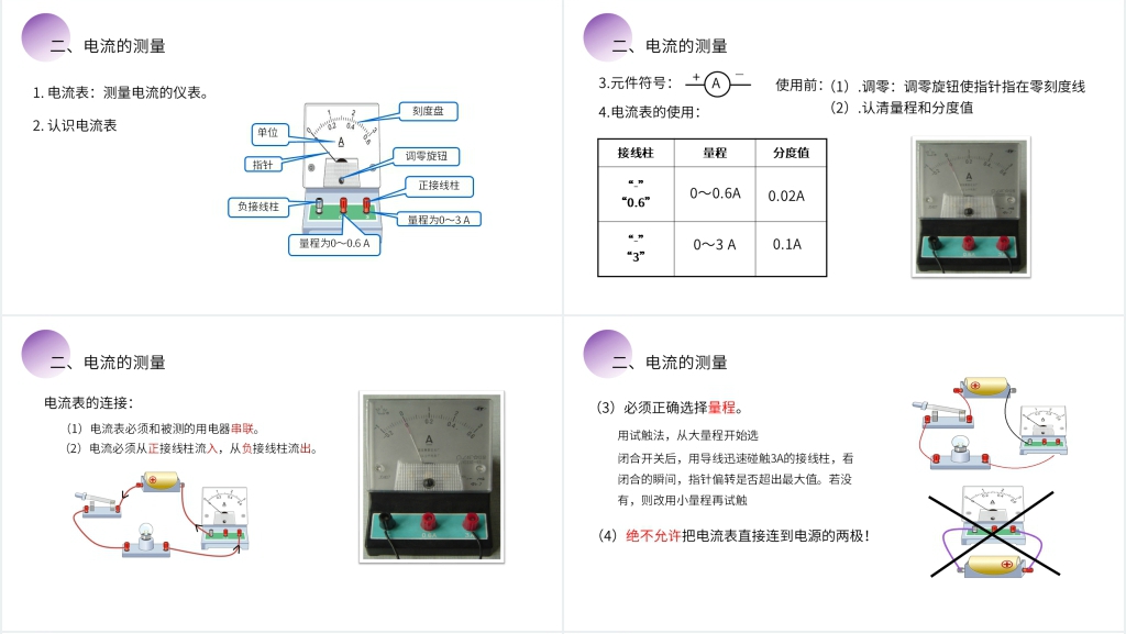 人教版九年级初三物理《电流的测量》PPT课件 人教版九年级初三物理《电流的测量》PPT课件