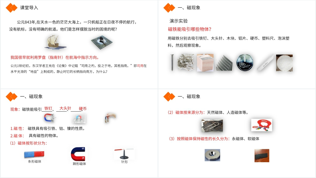 人教版九年级初三物理《磁现象磁场》图文PPT课件 人教版九年级初三物理《磁现象磁场》图文PPT课件