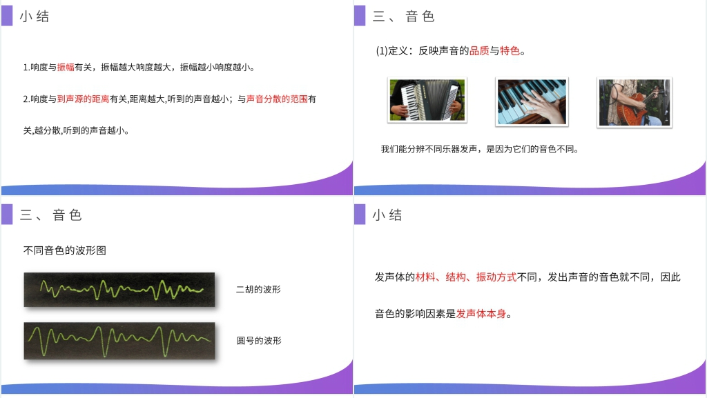 人教版八年级初二物理上册《声音的特性》教学PPT课件