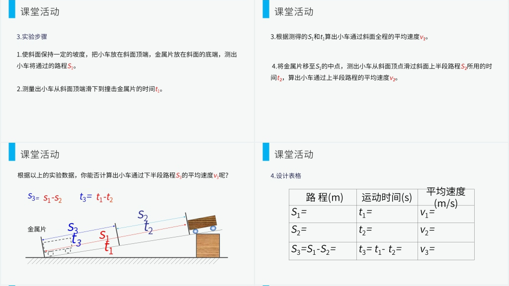 人教版八年级初二物理上册《测量平均速度》PPT课件 人教版八年级初二物理上册《测量平均速度》PPT课件