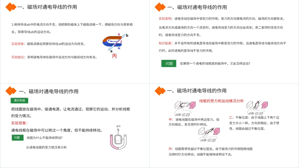 人教版九年级初三物理《电动机》PPT课件