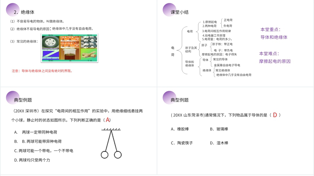 人教版九年级初三物理《两种电荷》教案PPT课件