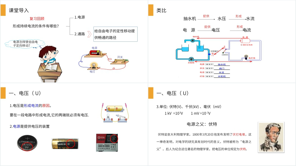 人教版九年级初三物理《电压》PPT课件 人教版九年级初三物理《电压》PPT课件
