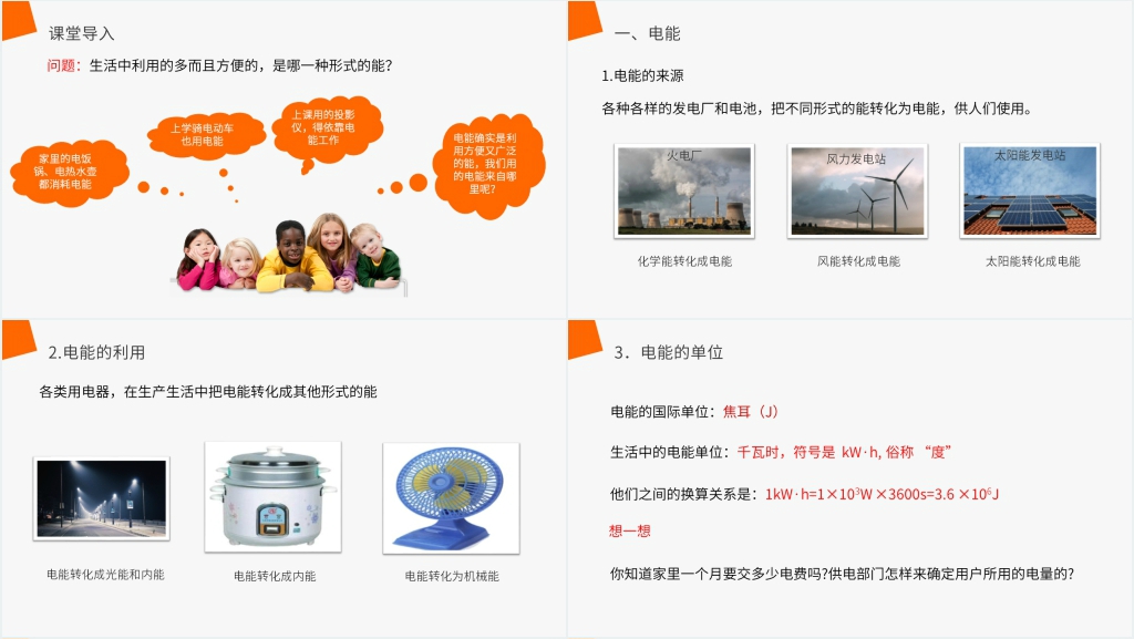 人教版九年级初三物理《电能电功》PPT课件 人教版九年级初三物理《电能电功》PPT课件