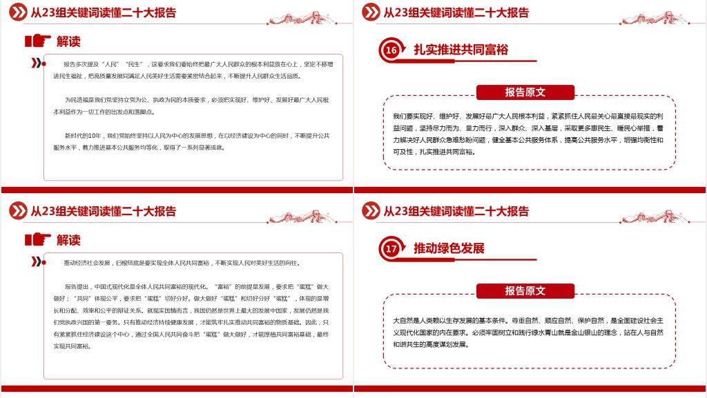从23组关键词读懂二十大报告PPT党课 从23组关键词读懂二十大报告PPT党课