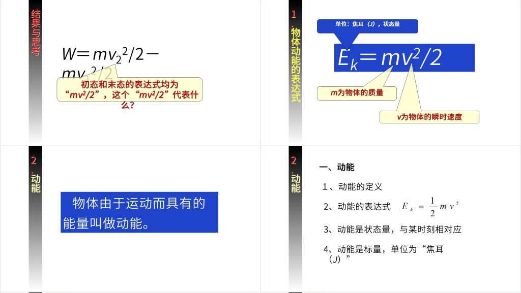人教版必修高一物理《机械能及其守恒定律(动能和动能定理)》PPT课件 人教版必修高一物理《机械能及其守恒定律(动能和动能定理)》PPT课件
