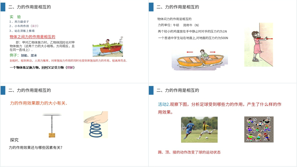 人教版八年级初二物理下册《力》PPT课件 人教版八年级初二物理下册《力》PPT课件