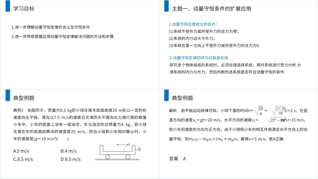人教版高二物理选修3-5《动量守恒定律的应用》PPT课件 人教版高二物理选修3-5《动量守恒定律的应用》PPT课件
