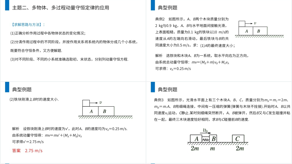 人教版高二物理选修3-5《动量守恒定律的应用》PPT课件 人教版高二物理选修3-5《动量守恒定律的应用》PPT课件