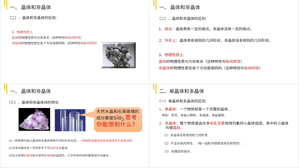 人教版高三物理选修3-3《固体》PPT课件 人教版高三物理选修3-3《固体》PPT课件