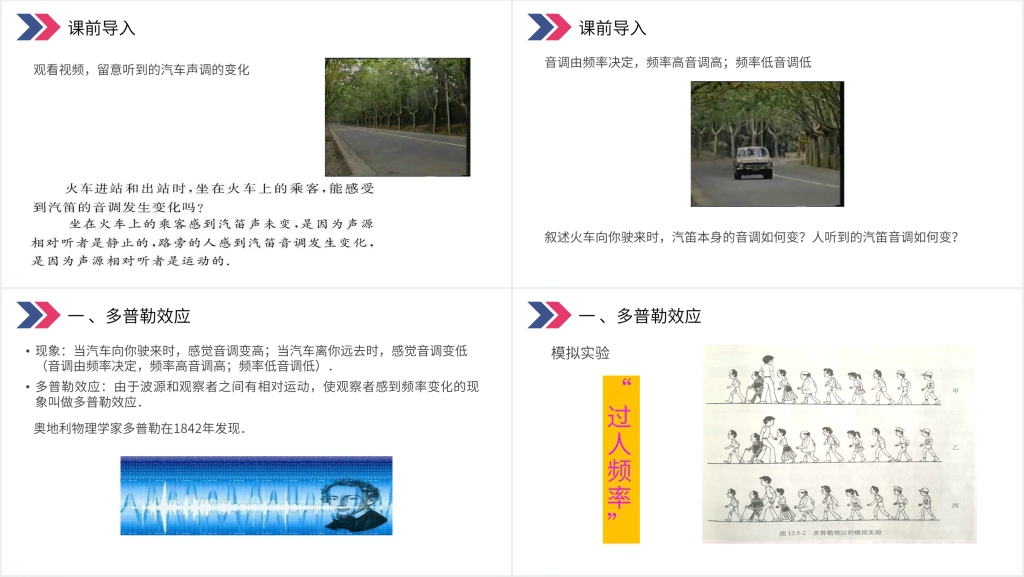 人教版高三物理选修3-4《多普勒效应》讲课PPT课件 人教版高三物理选修3-4《多普勒效应》讲课PPT课件