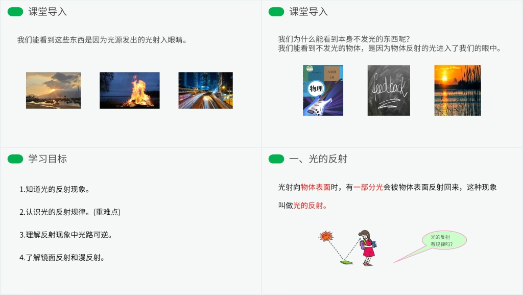 人教版八年级初二物理上册《光的反射》PPT课件 人教版八年级初二物理上册《光的反射》PPT课件