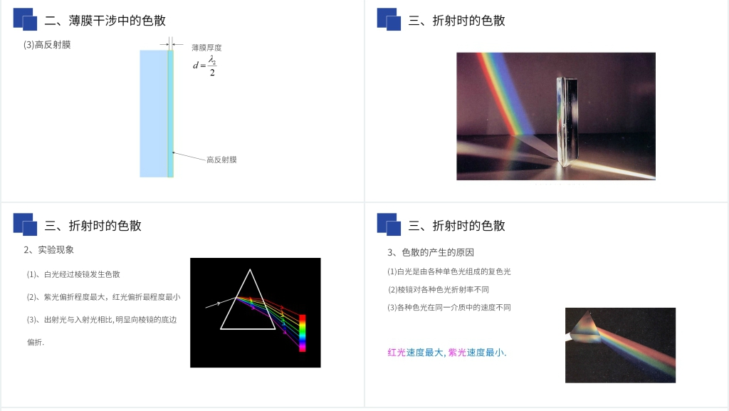 人教版高三物理选修3-4《光的颜色 色散》PPT课件 人教版高三物理选修3-4《光的颜色 色散》PPT课件