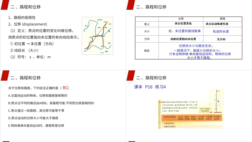 人教版高一物理必修1《时间和位移》PPT课件 人教版高一物理必修1《时间和位移》PPT课件