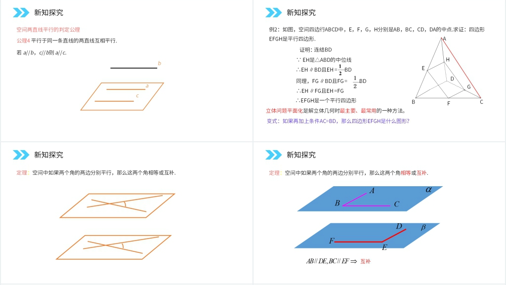 人教版高中数学必修二《空间中直线与直线之间的位置关系》PPT课件 人教版高中数学必修二《空间中直线与直线之间的位置关系》PPT课件