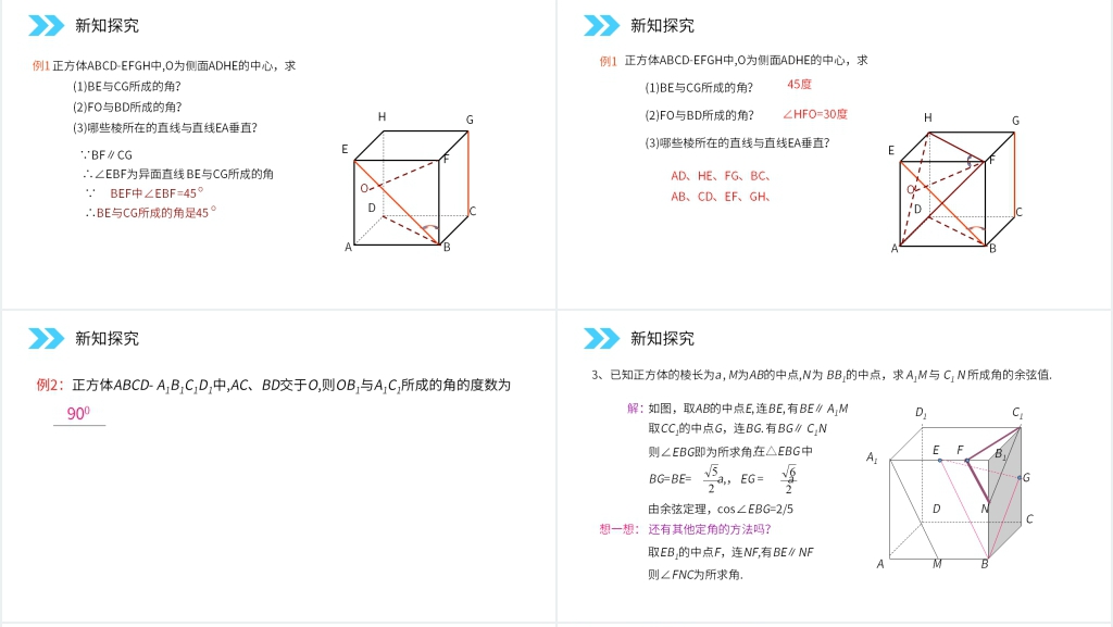 人教版高中数学必修二《空间中直线与直线之间的位置关系》PPT课件 人教版高中数学必修二《空间中直线与直线之间的位置关系》PPT课件