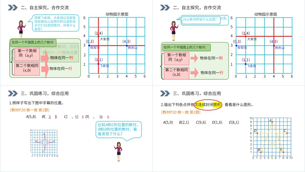 人教版小学数学五年级上册《确定位置》PPT课件