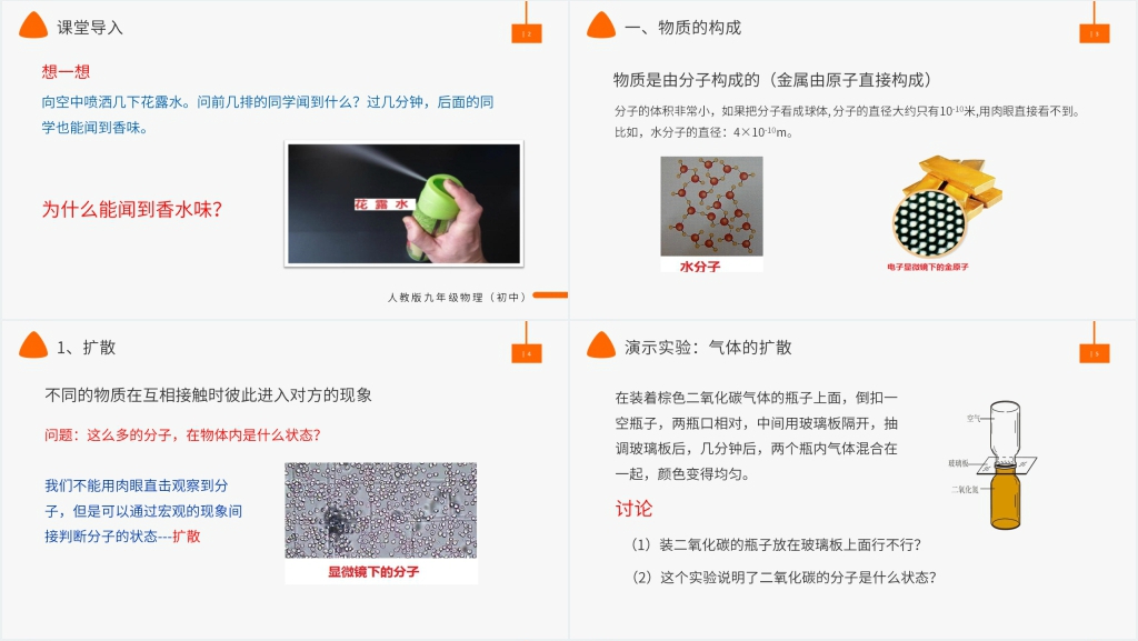 人教版九年级初三物理《分子热运动》PPT课件 人教版九年级初三物理《分子热运动》PPT课件