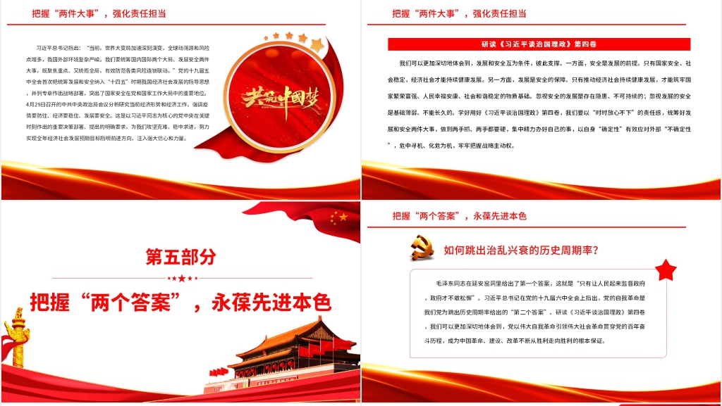 学深悟透《习近平谈治国理政》第四卷二十大PPT党课 学深悟透《习近平谈治国理政》第四卷二十大PPT党课