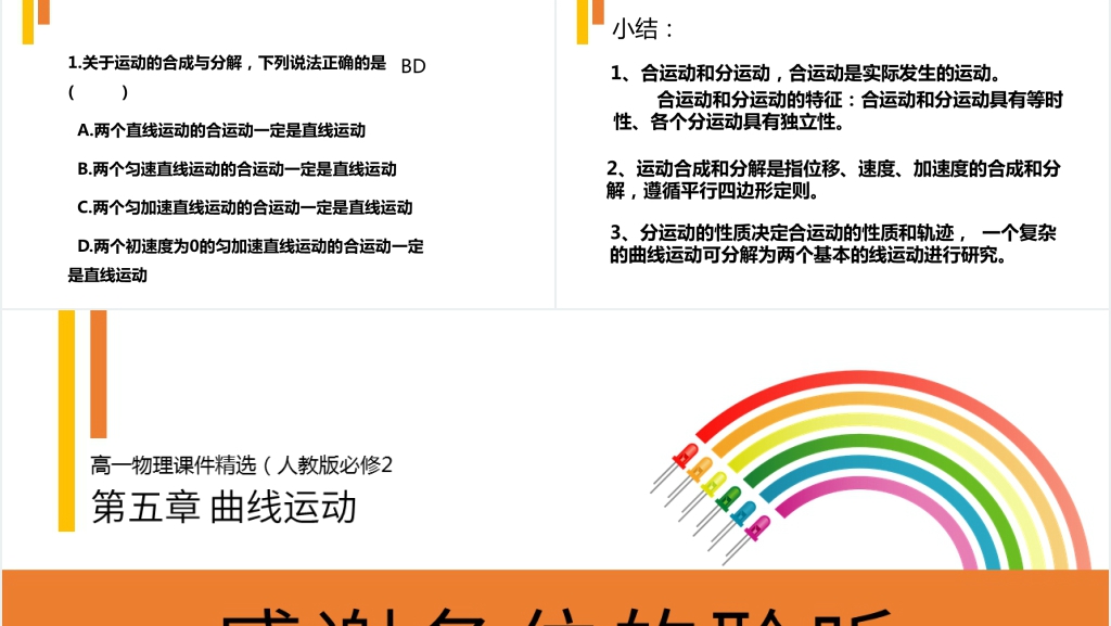 人教版必修高一物理《曲线运动2》教案第二课PPT课件 人教版必修高一物理《曲线运动2》教案第二课PPT课件