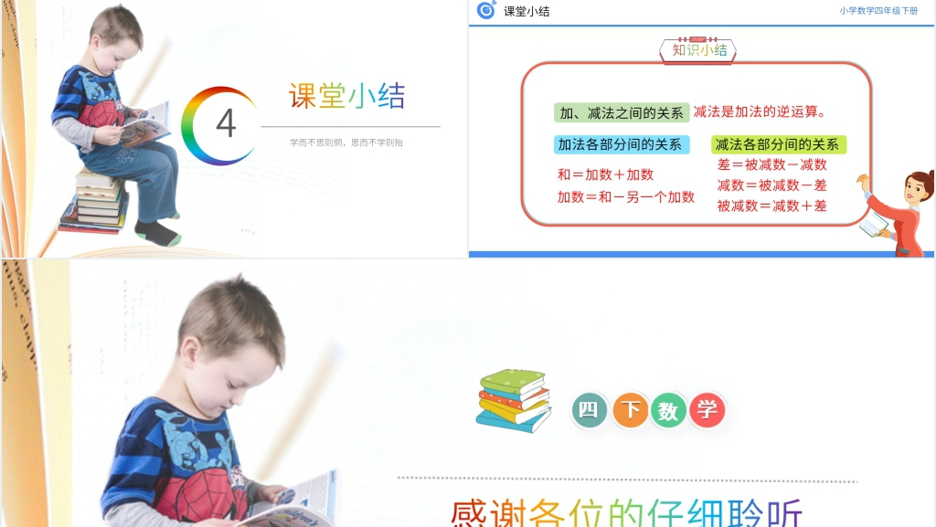 小学数学四年级下册《加、减法的意义和各部分之间的关系》PPT课件 小学数学四年级下册《加、减法的意义和各部分之间的关系》PPT课件