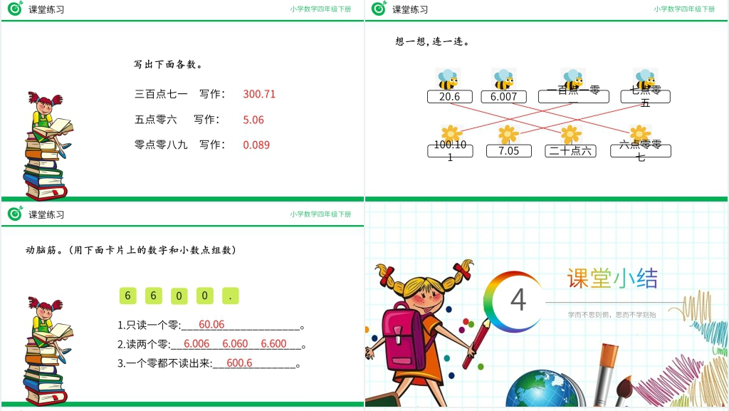 小学数学四年级下册《小数的读法、写法》PPT课件 小学数学四年级下册《小数的读法、写法》PPT课件