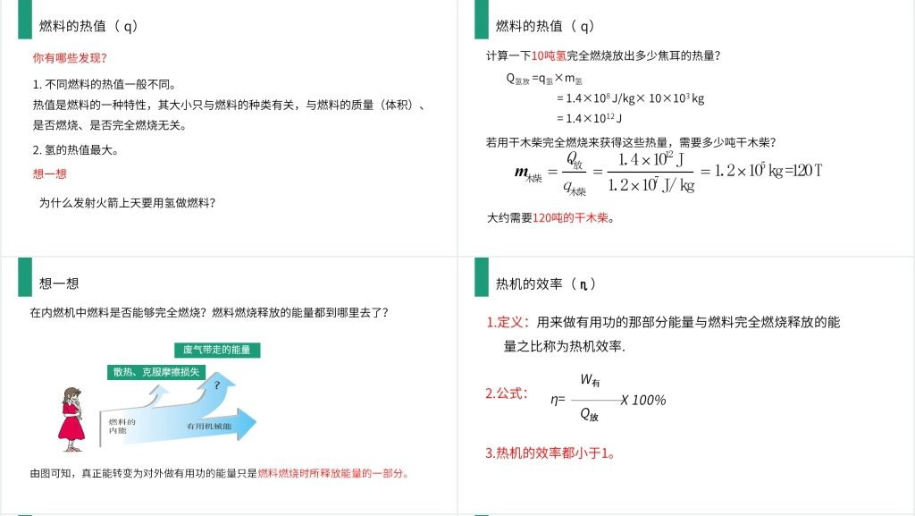 人教版九年级初三物理《热机的效率》PPT课件 人教版九年级初三物理《热机的效率》PPT课件