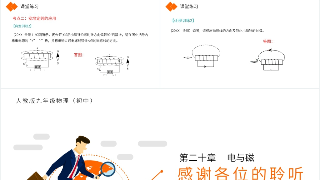 人教版九年级初三物理《电生磁》PPT课件 人教版九年级初三物理《电生磁》PPT课件