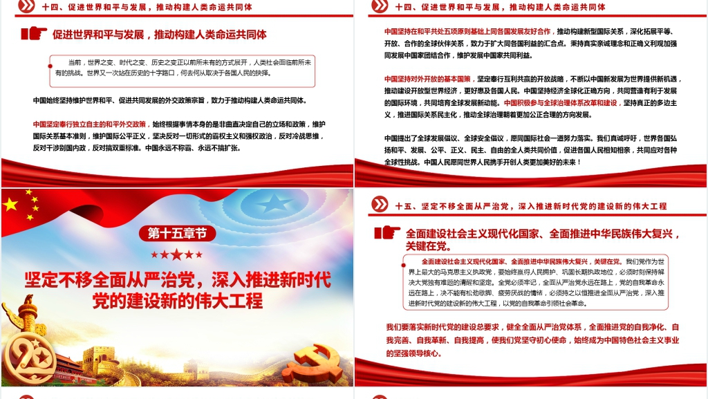 党的二十大报告全文PPT党课 党的二十大报告全文PPT党课