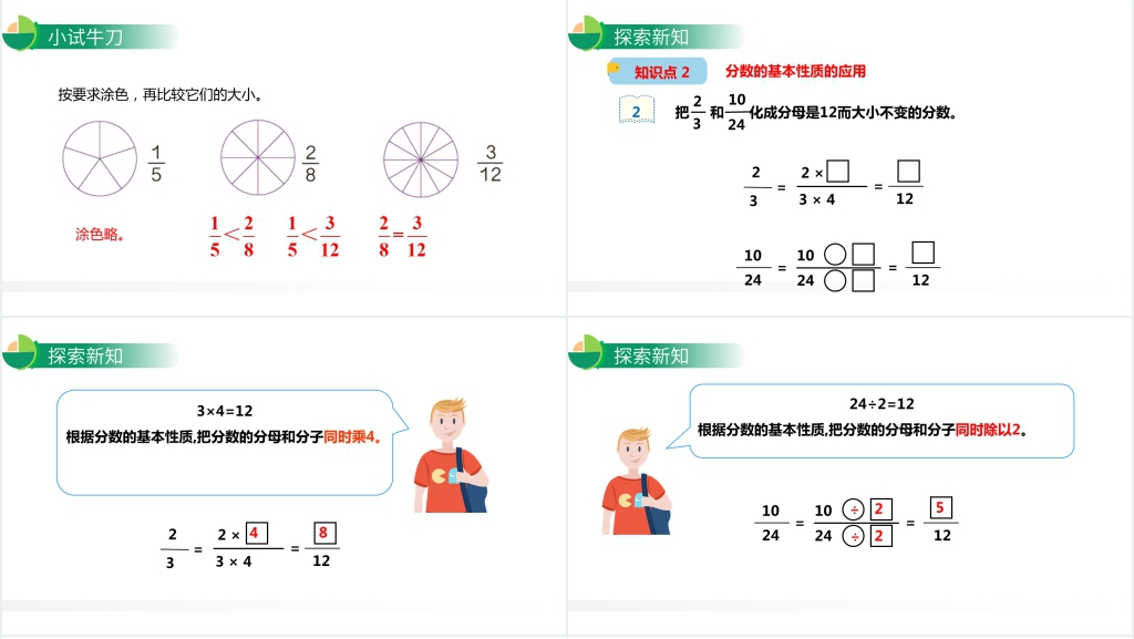 人教版小学数学五年级下册《分数的基本性质》讲课PPT课件 人教版小学数学五年级下册《分数的基本性质》讲课PPT课件