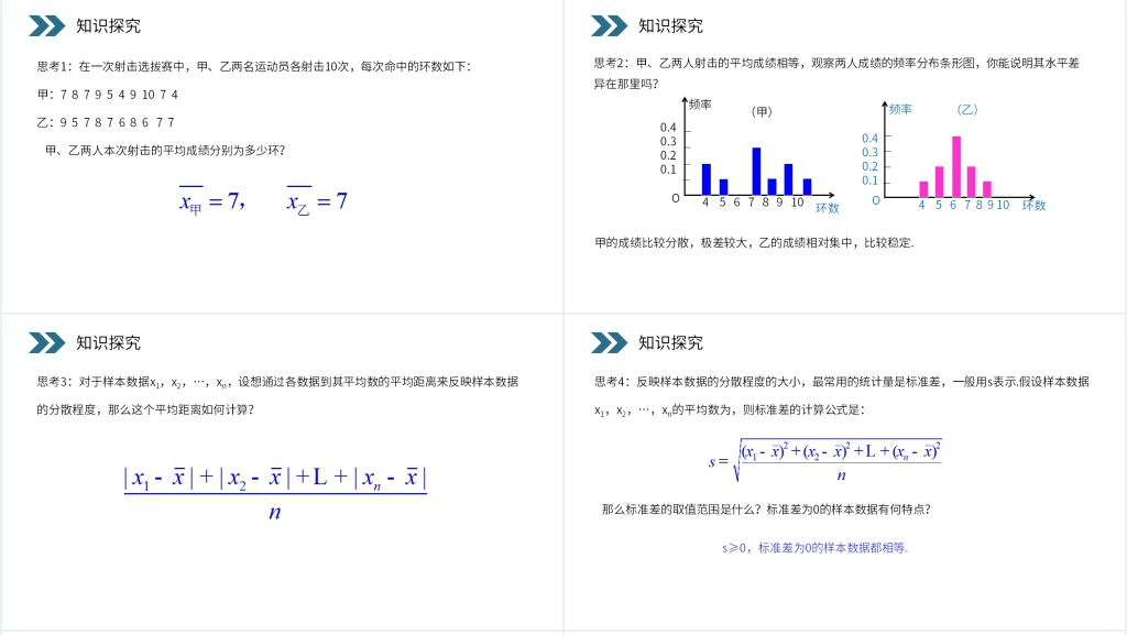 人教版高中数学必修三《用样本的数字特征估计总体的数字特征》PPT课件 人教版高中数学必修三《用样本的数字特征估计总体的数字特征》PPT课件