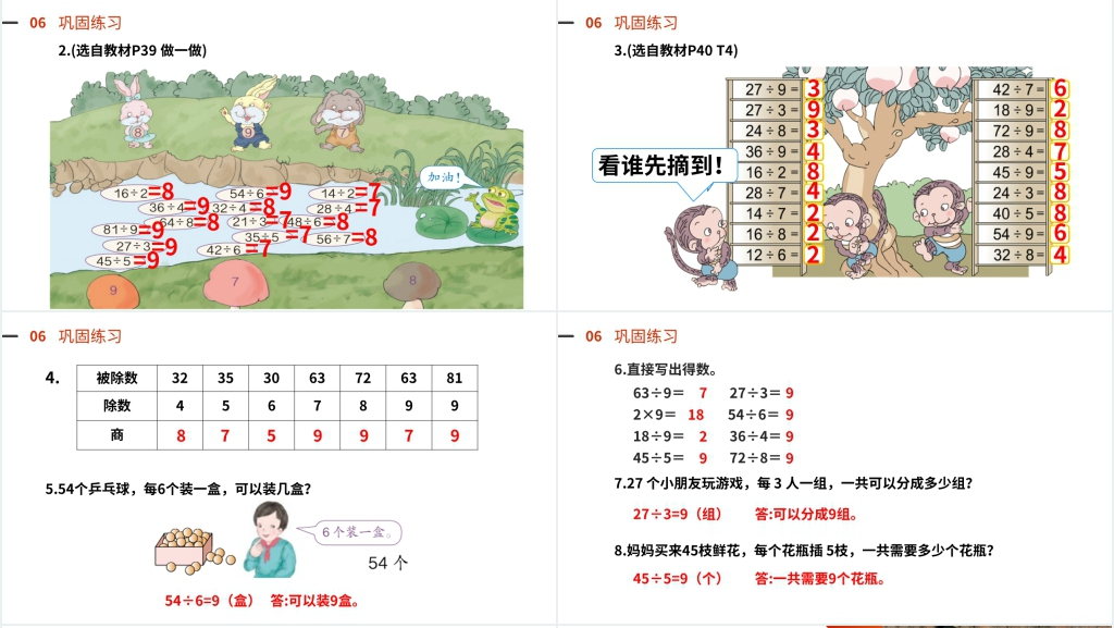 人教版小学数学二年级下册《用9的乘法口诀求商》PPT课件 人教版小学数学二年级下册《用9的乘法口诀求商》PPT课件