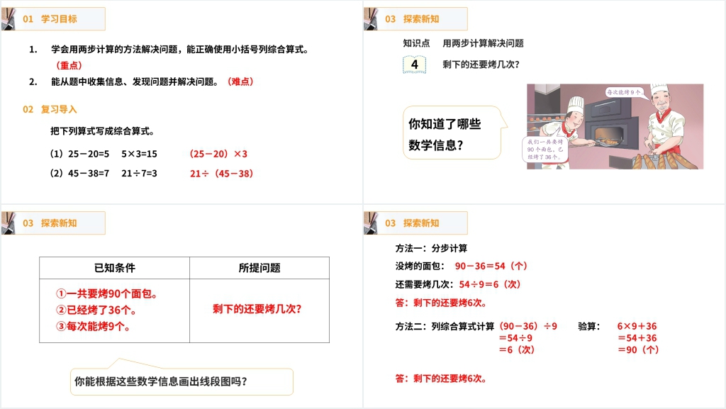 人教版小学数学二年级下册《混合运算解决问题》PPT课件