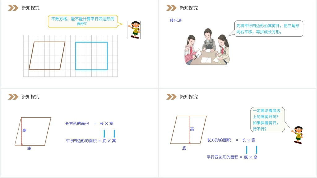 人教版小学数学五年级上册《平行四边形的面积》教学PPT课件 人教版小学数学五年级上册《平行四边形的面积》教学PPT课件