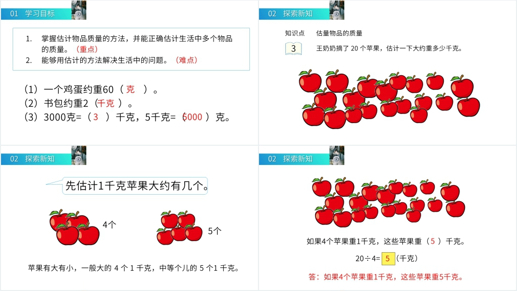 人教版小学数学二年级下册《克和千克解决问题》PPT课件 人教版小学数学二年级下册《克和千克解决问题》PPT课件