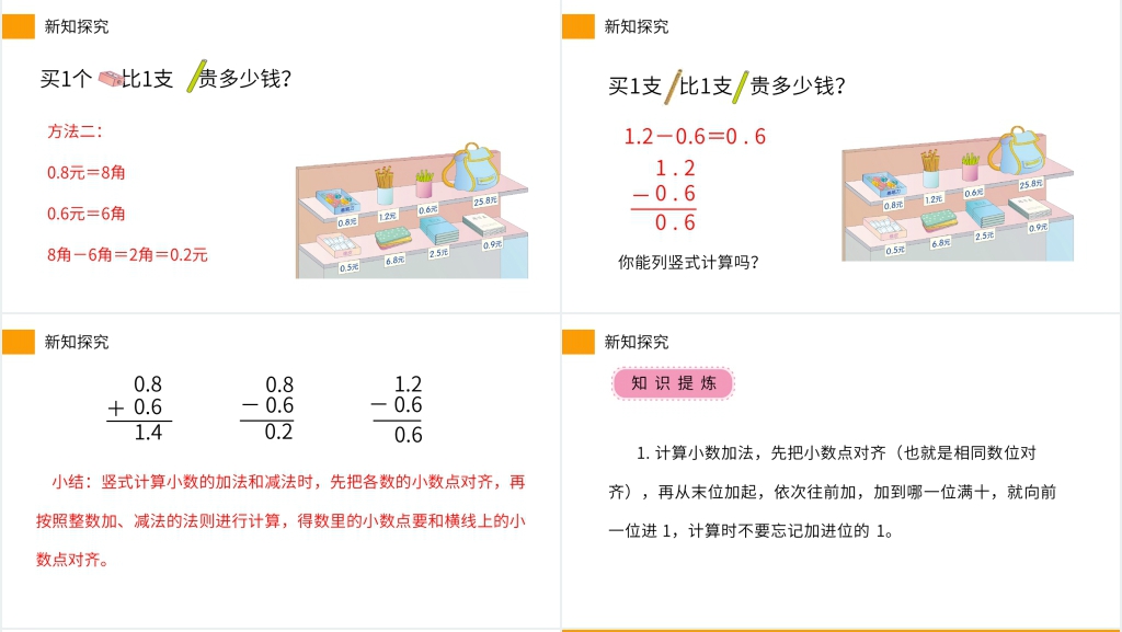 小学数学三年级下册《简单的小数加、减法》PPT课件 小学数学三年级下册《简单的小数加、减法》PPT课件