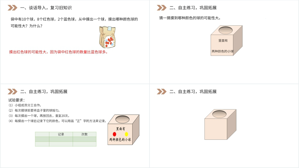 人教版小学数学五年级上册《可能性的大小》(第4.2.2课时)PPT课件 人教版小学数学五年级上册《可能性的大小》(第4.2.2课时)PPT课件