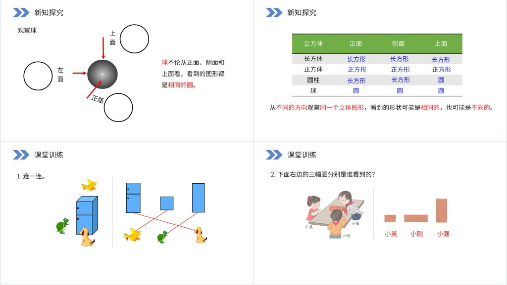 人教版小学数学二年级上册《观察立体图形》PPT课件 人教版小学数学二年级上册《观察立体图形》PPT课件