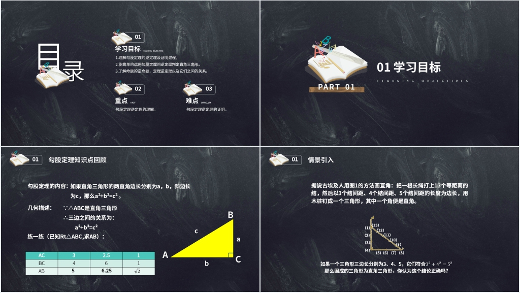 八年级初二数学下册《勾股定理逆定理的证明》PPT课件 八年级初二数学下册《勾股定理逆定理的证明》PPT课件