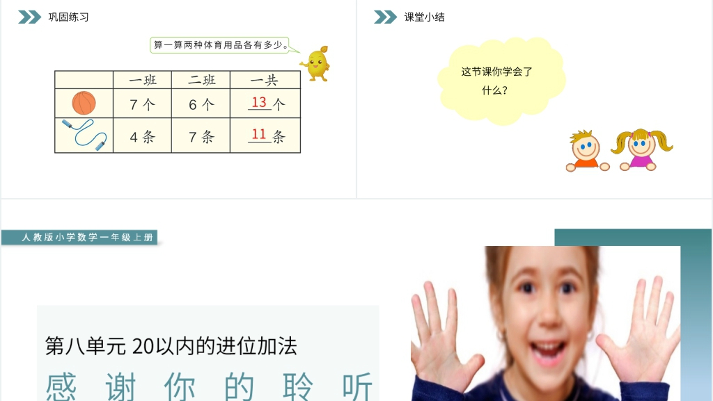 人教版小学数学一年级上册《5、4、3加几》教案PPT课件 人教版小学数学一年级上册《5、4、3加几》教案PPT课件