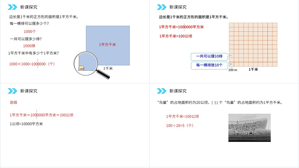 人教版小学数学四年级上册《认识平方千米》教学PPT课件 人教版小学数学四年级上册《认识平方千米》教学PPT课件